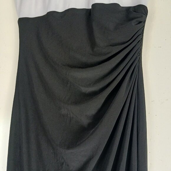 Lauren Ralph Lauren Evening Womens Maxi Gown Dress Colorblock Size 2 Beaded Neck - Picture 10 of 10